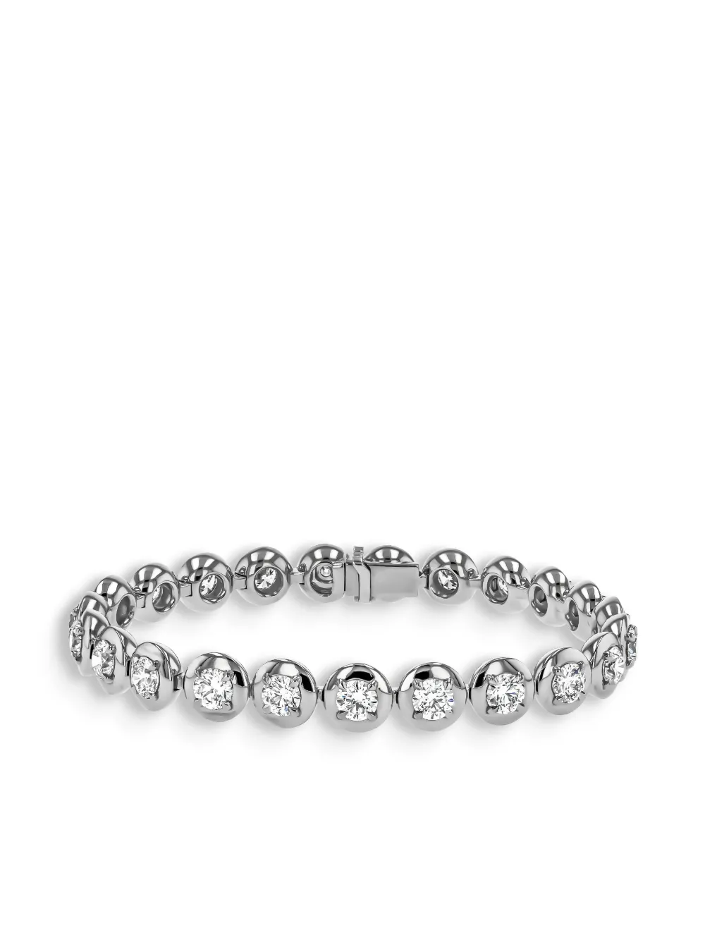 Pragnell 18kt white gold Skimming Stone diamond bracelet - Argento
