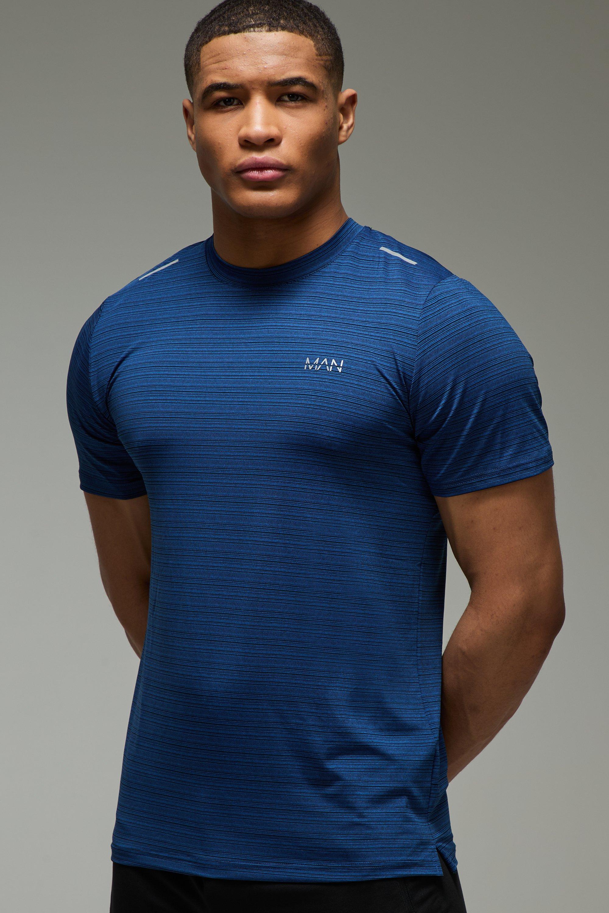 Man Active Lightweight Performance T-shirt, Azzurro