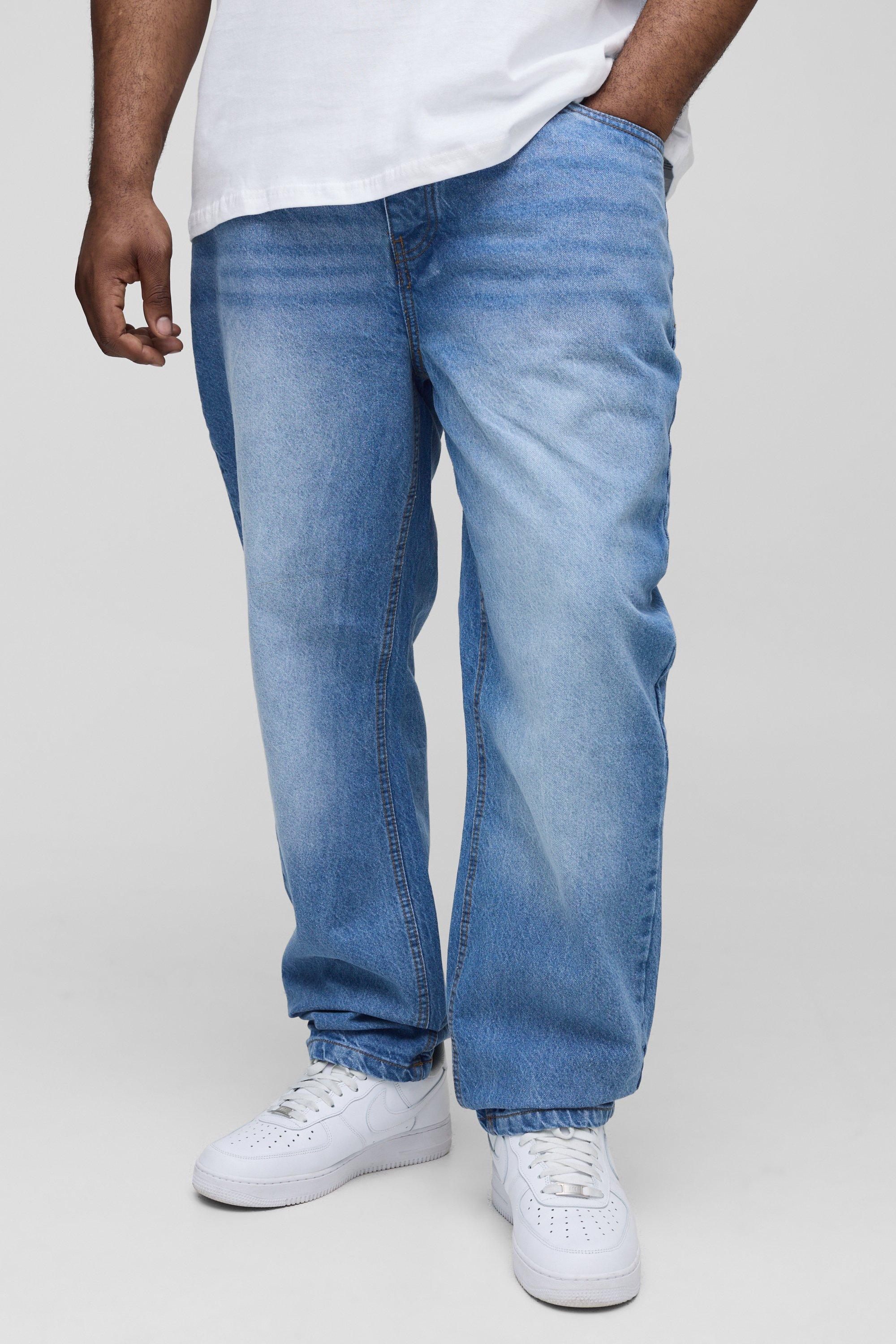 Plus Slim Rigid Jean, Azzurro