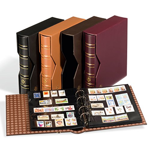 Leuchtturm 341940 Raccoglitore Ad Anelli Optima - Cartella In Pelle Dal Design Classico - Con Custodia - Nero