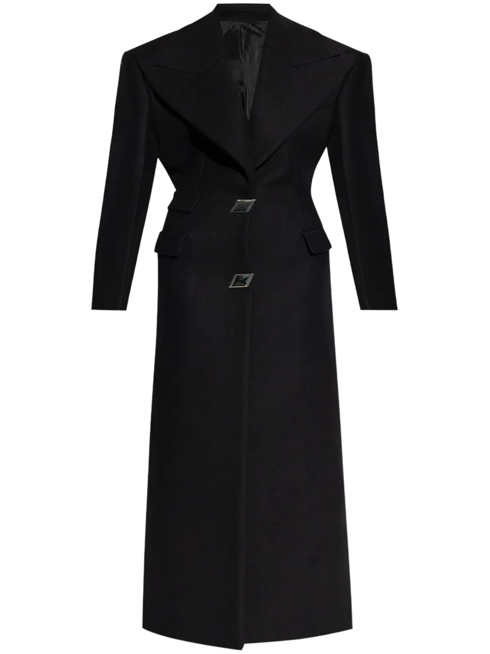 The Attico wool maxi coat - Nero