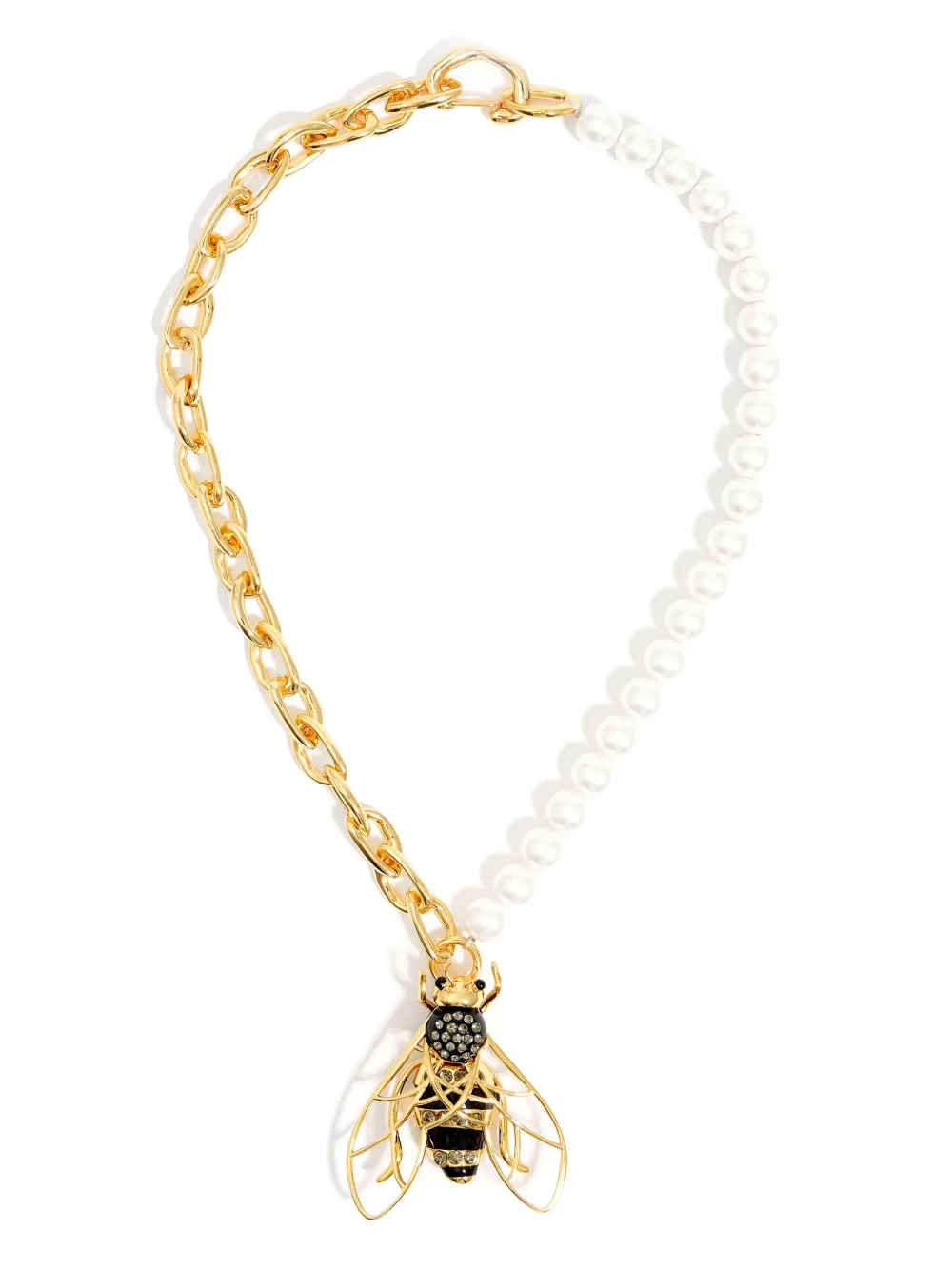 Bimba y Lola bee-pendant chain necklace - Nero