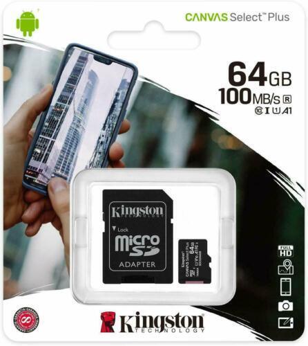 sdcs2/64gb memoria micro sd 64gb kingston class 10 select plus con adattatore
