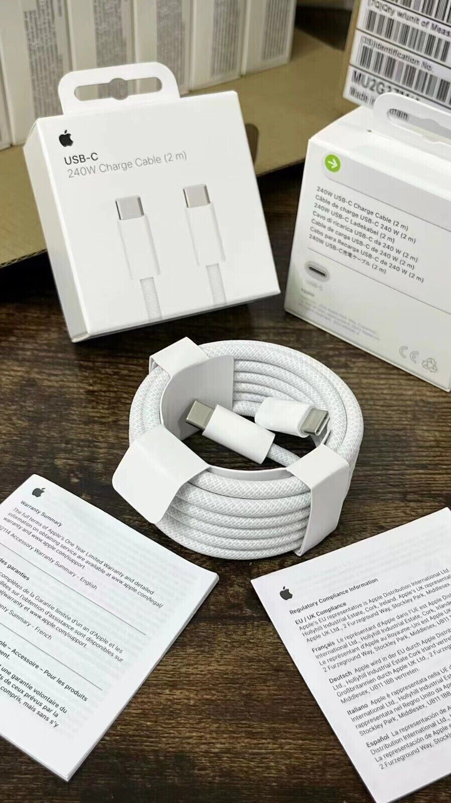 Apple Cavo usb di ricarica USB‑C C da 240W 2 METRI CAVO TESSUTO INTRECCIATO