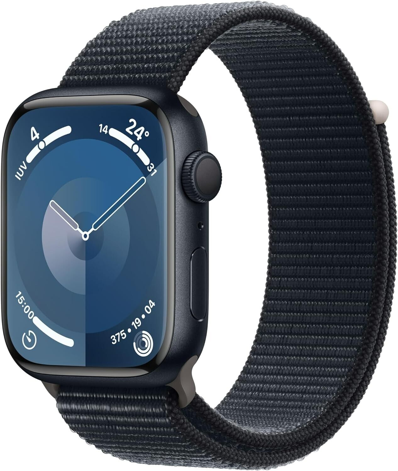 Apple Watch Series 9 45 mm Cassa in Alluminio con Sport Loop - Mezzanotte