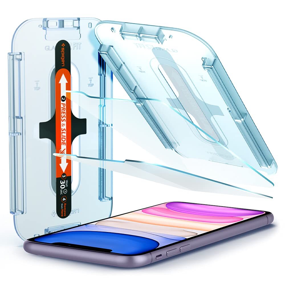 Spigen Glas.TR Ez Fit Vetro Temperato Compatibile con iPhone 11 iPhone XR 2 P...