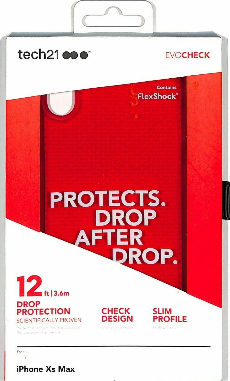 Tech21 Evocheck Custodia per Apple IPHONE Xs Max 6.5 " ~ Sottile Goccia