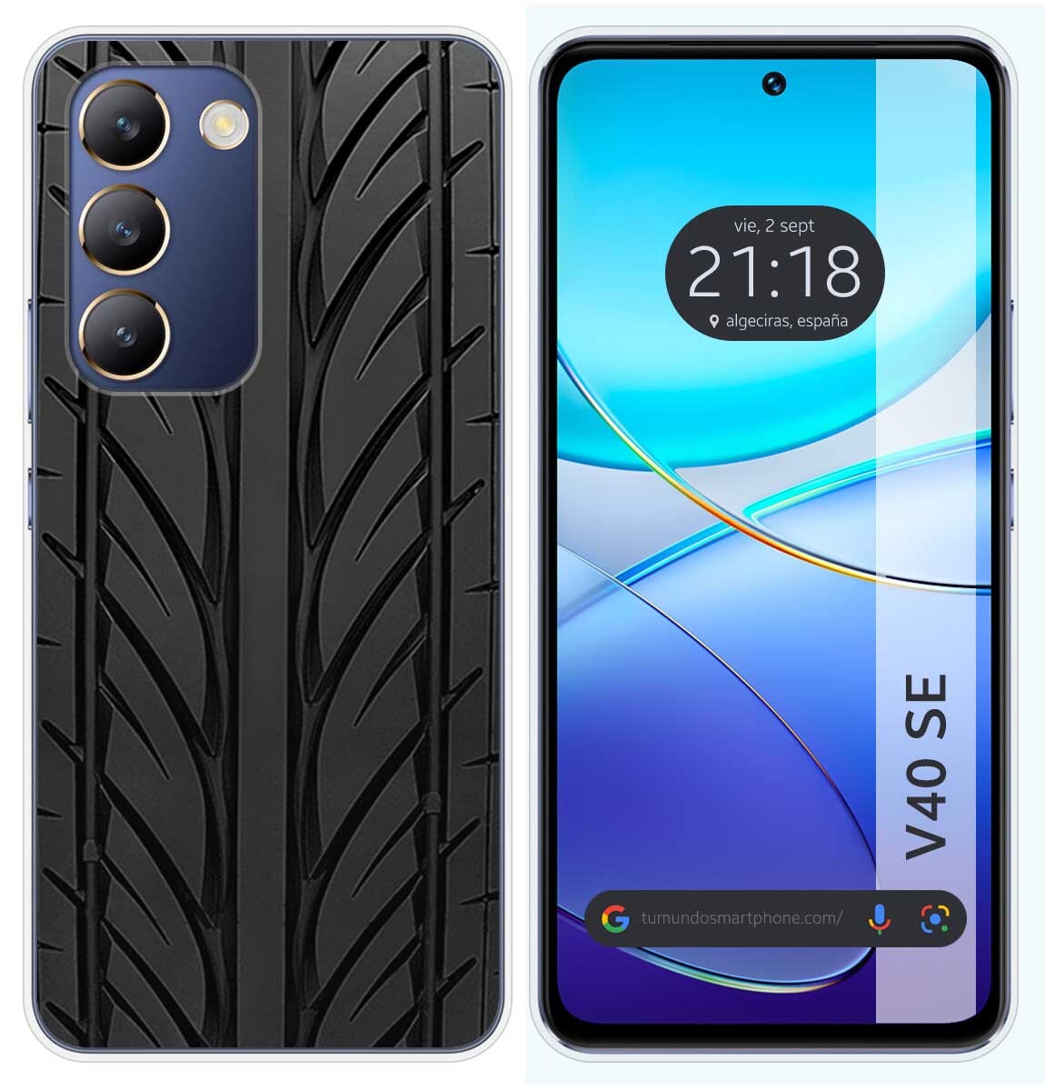 Cover Silicone per Vivo V40 SE 5G Disegno Pneumatico Disegni