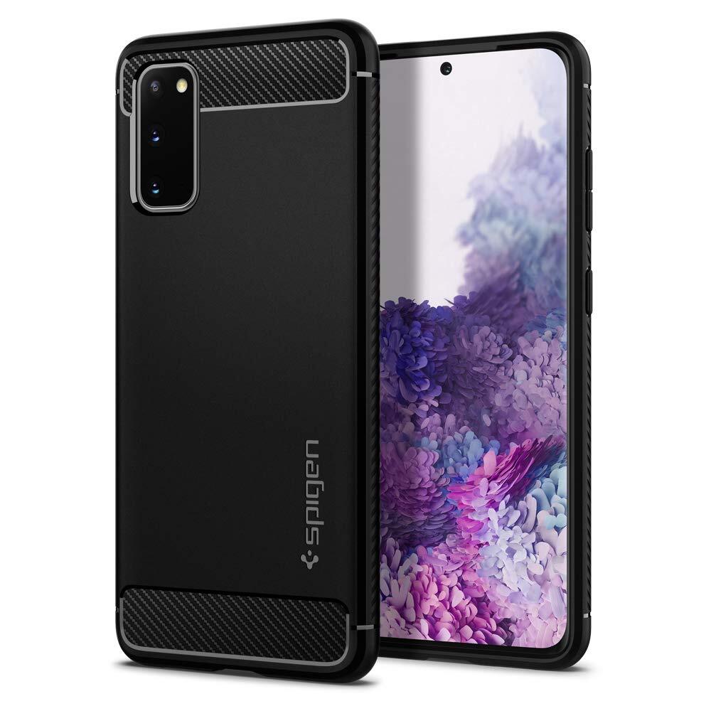 Spigen Cover Rugged Armor Compatibile con Samsung Galaxy S20 - Nero