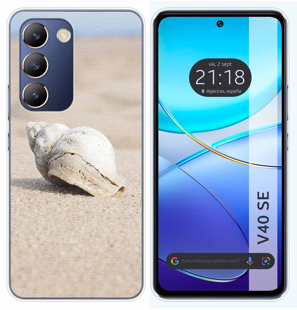 Cover Silicone per Vivo V40 SE 5G Disegno Conchiglia Disegni