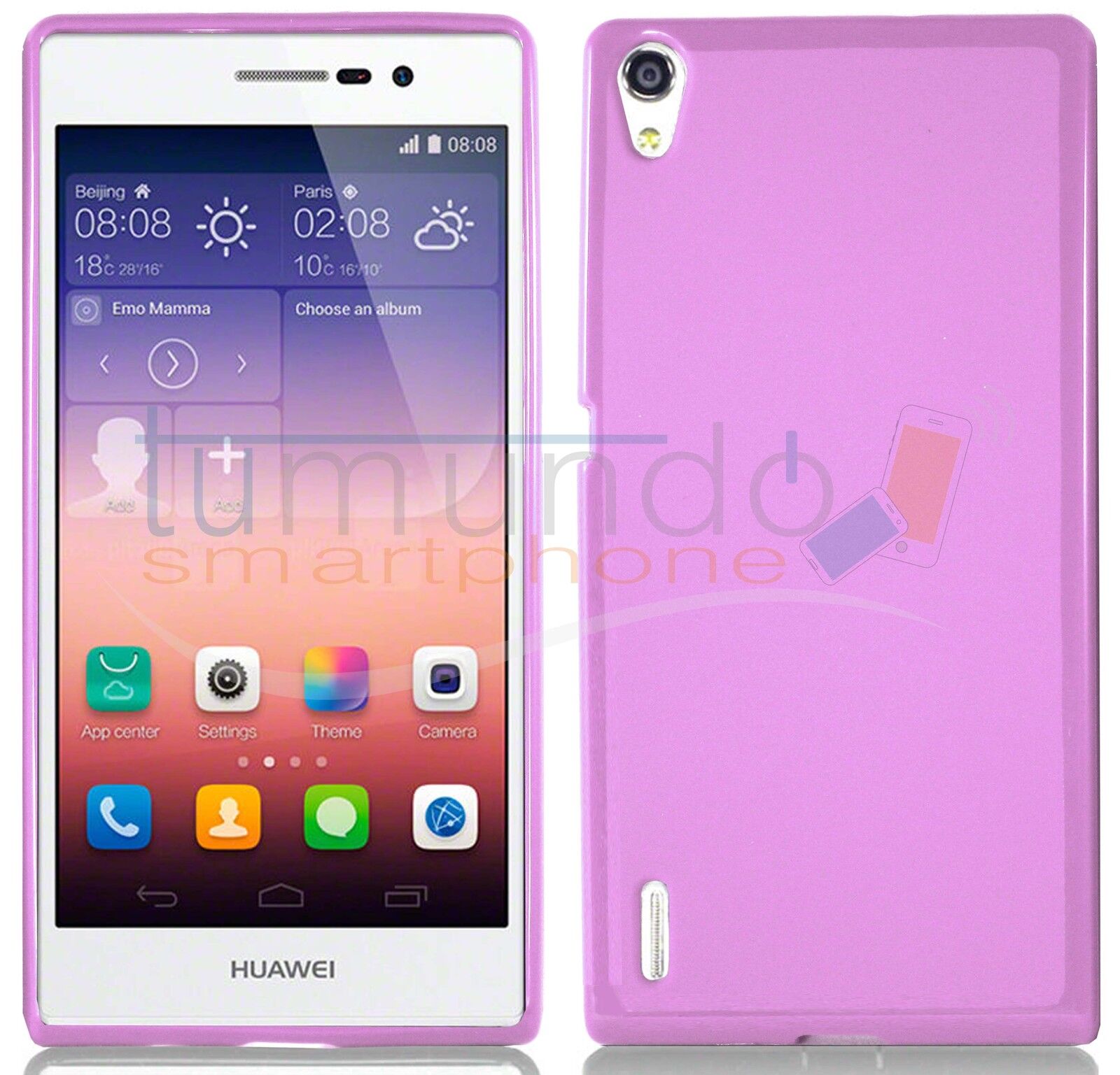 Cover IN Gel TPU Rosa Per Huawei Ascend P7 IN Spagna Case