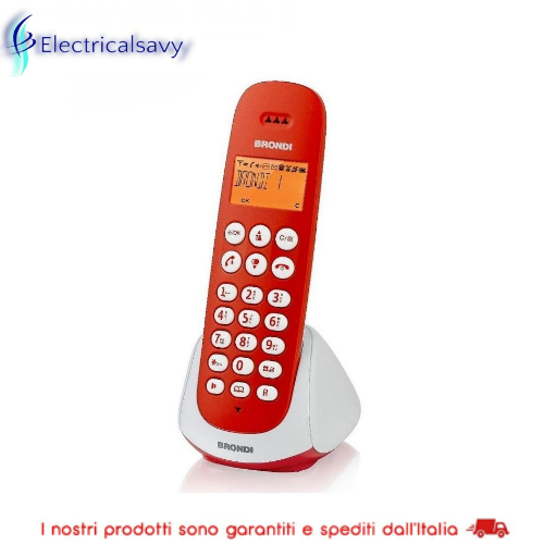 Telefono Cordless Adara Bianco/Rosso