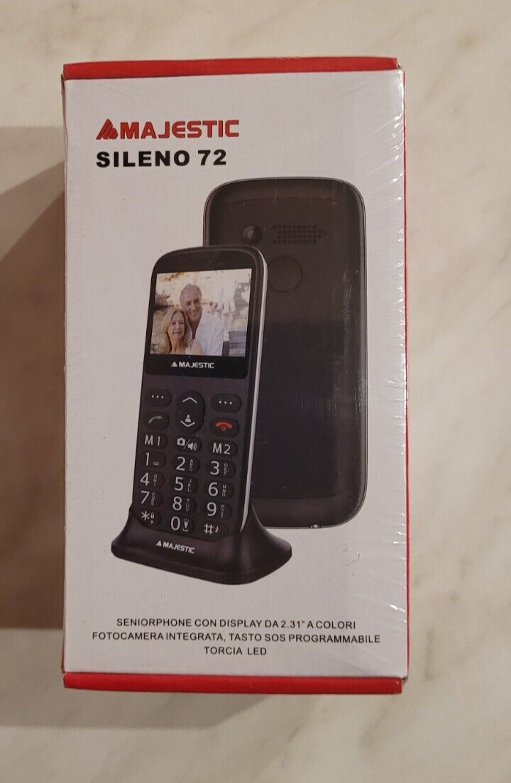 TELEFONO PER ANZIANI FOTOCAMERA SOS TASTI GRANDI MAJESTIC SILENO 72