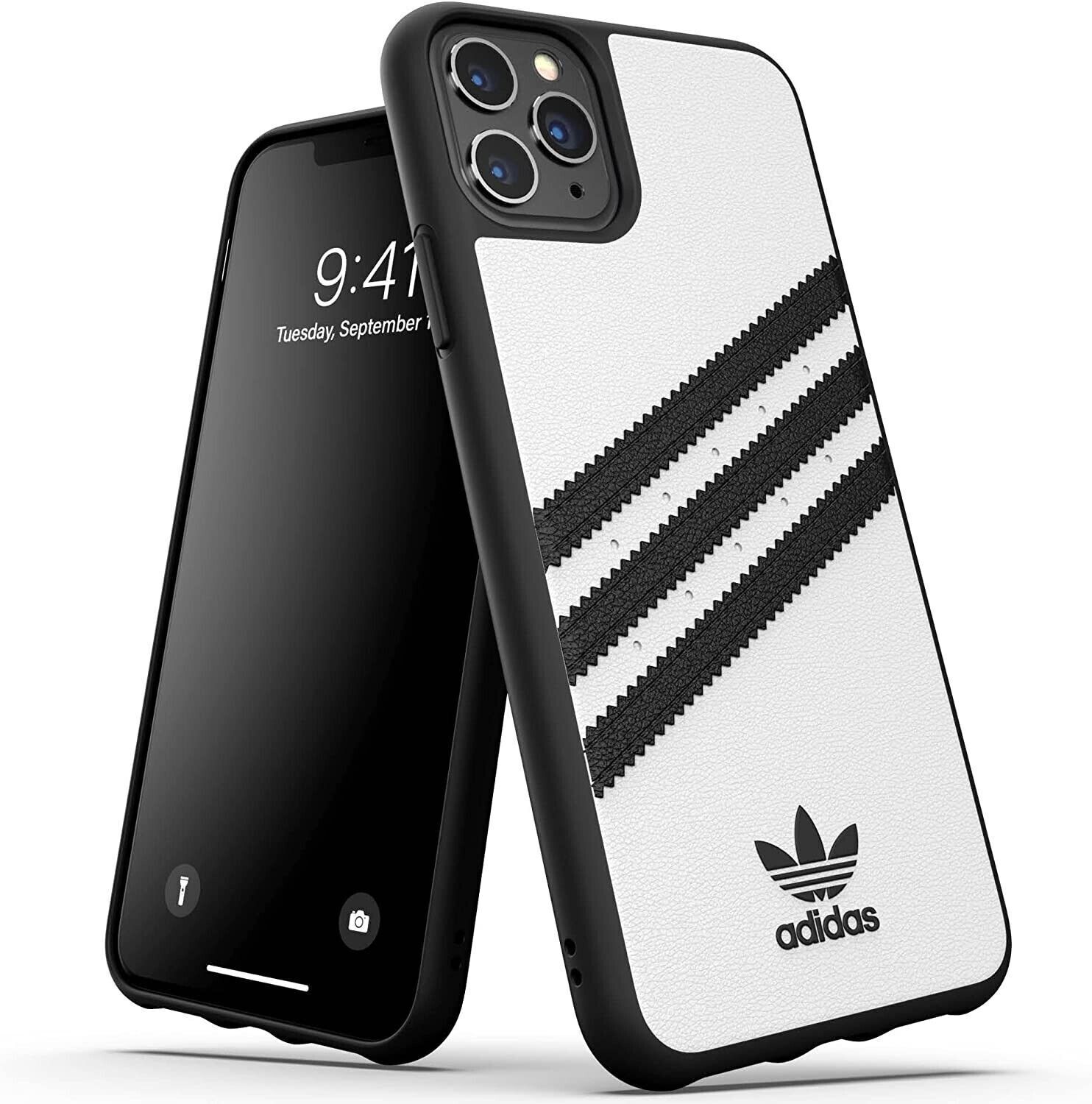 Adidas Cover originale in TPU per iPhone 11 Pro Max, colore: bianco e nero