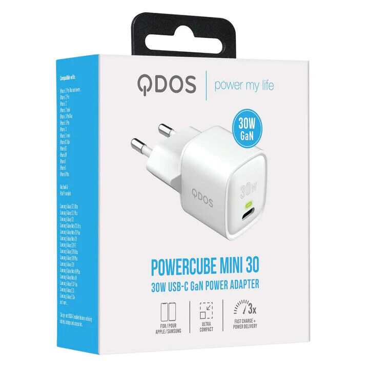 QDOS PowerCUBE ALIMENTATORE 30W CON TYPE C