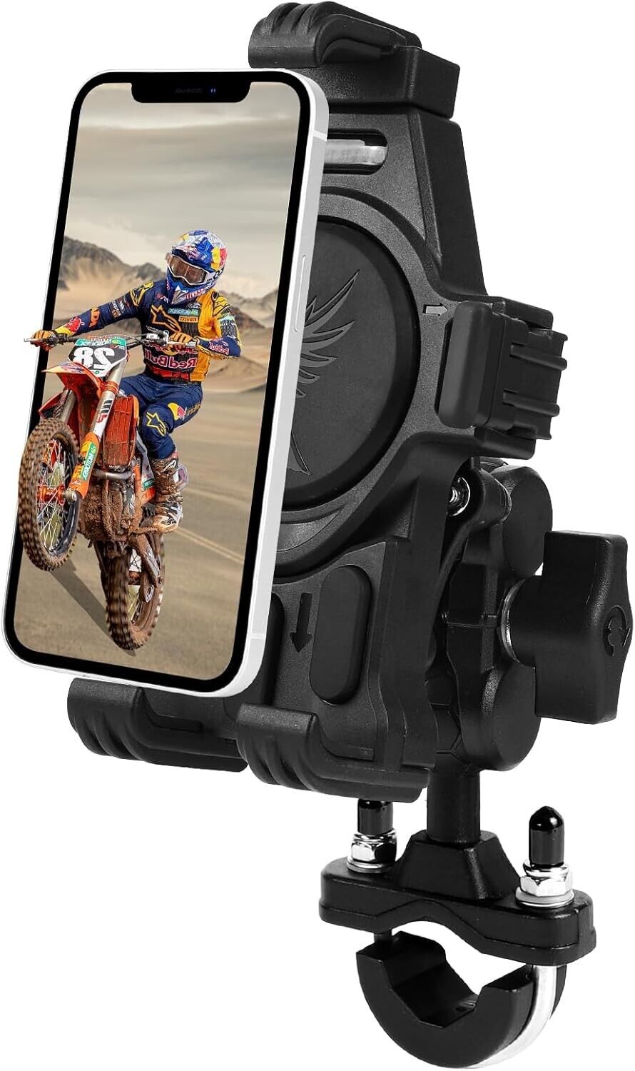 Supporto Porta Cellulare 4,7 7,2" moto bici ANTIVIBRAZIONE 720° manubri 15 25mm