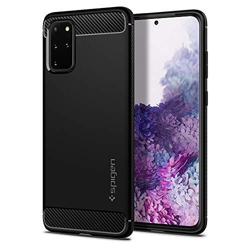 Spigen Cover Rugged Armor Compatibile con Samsung Galaxy S20 Plus - Nero