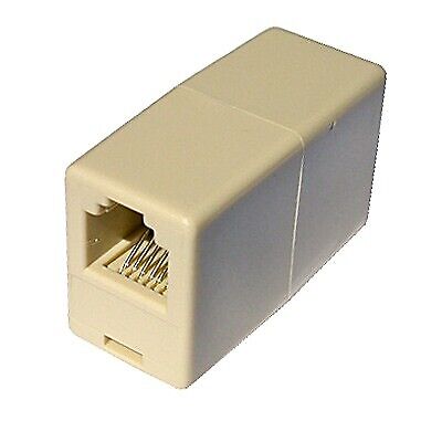ACCOPPIATORE TELEFONICO 2 CONNETTORI RJ11 - 6P4C FEMMINA/FEMMINA COLORE BIANCO
