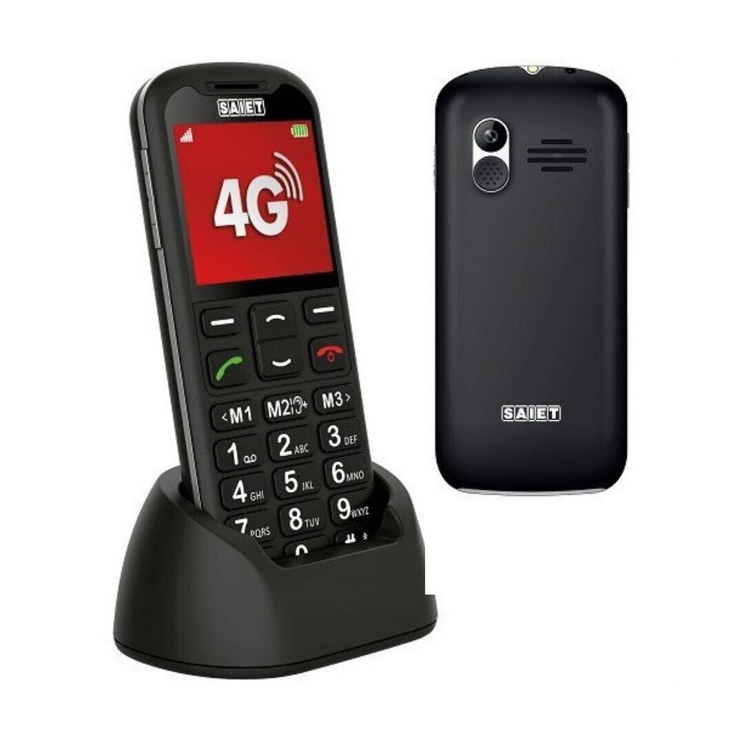 Telefono cellulare per ANZIANI con tasti bluetooth vivavoce fotocamera 4g nero