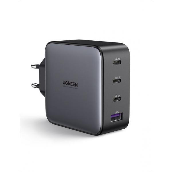 UGREEN Caricatore USB 100W GaN Nexode, 3x Type-C, 1xUSB3 Black