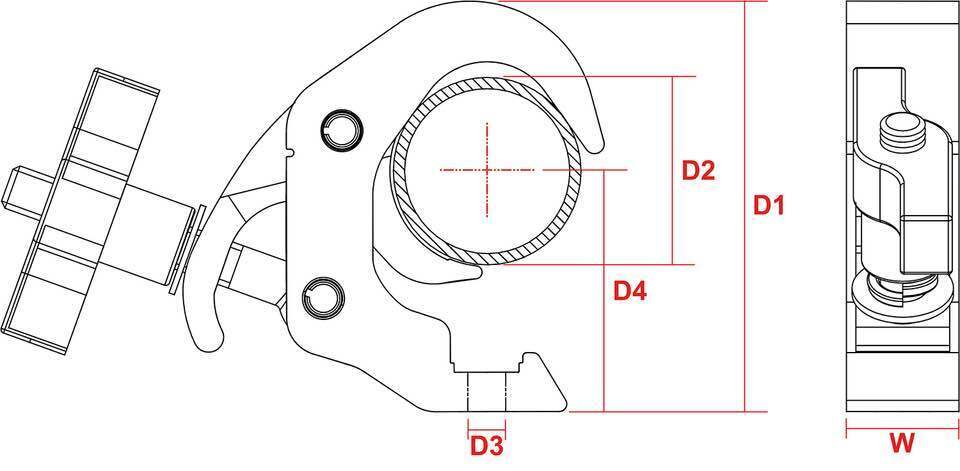 BEAMZ BC50B-250T QUICK TRIGGER SL 250KG B SUPPORTI - ASTE PER AUDIO - LUCI