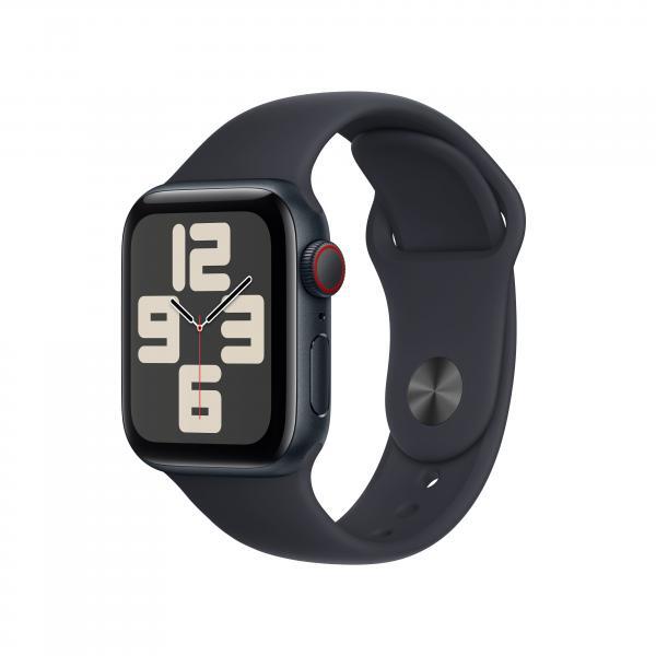 Apple Watch Se Gps+Cellular Cassa 40Mm Alluminio Cinturino Sport Mezzanotte M/L
