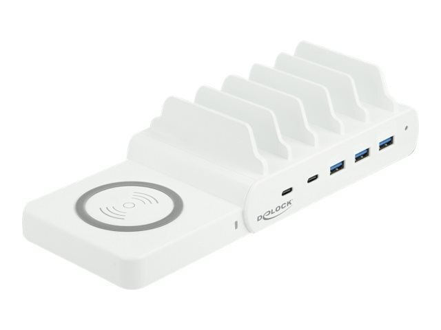 Delock USB and Wireless Charger 2 x USB Type-C PD + 3 x USB Type-A 41450