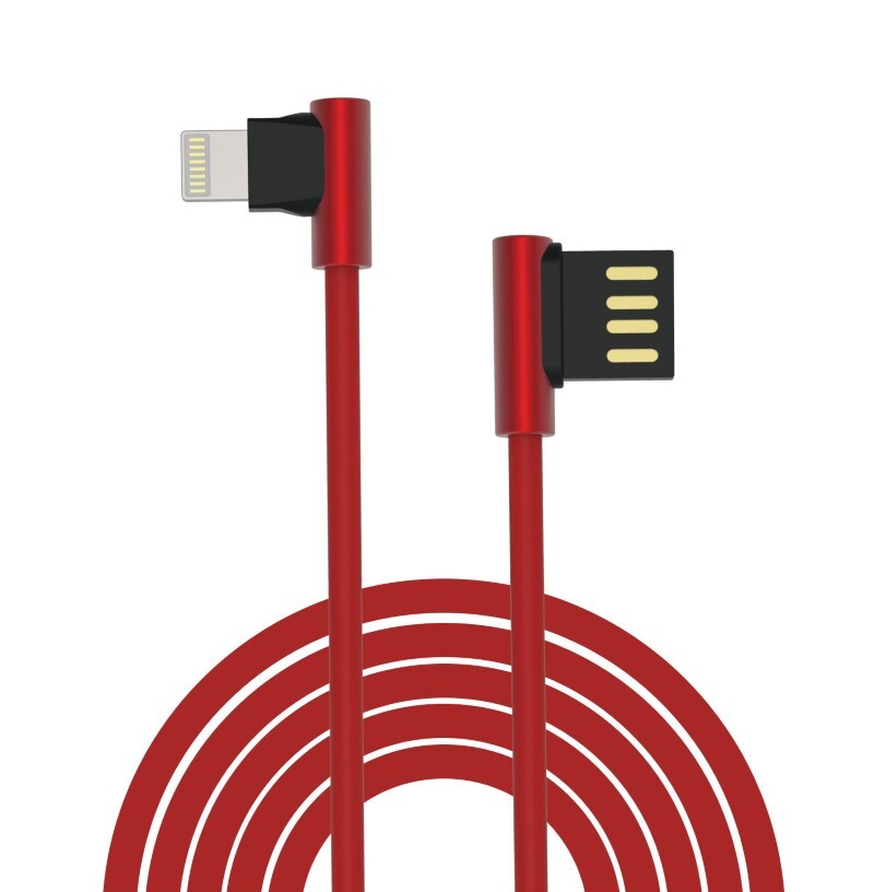 Cavi Connettività Cavo King USB - Lightning ad angolo 90° Rosso