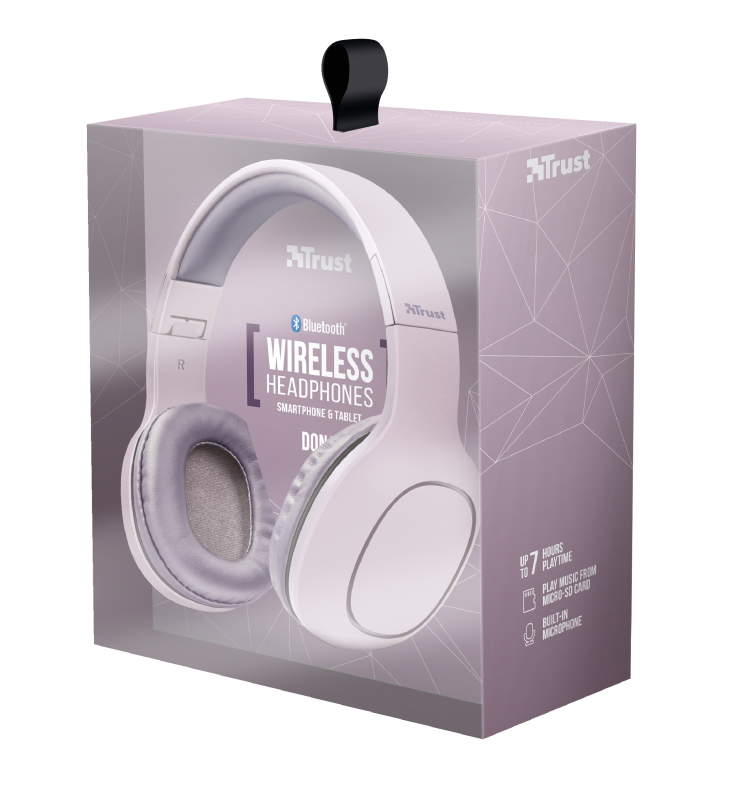 Trust Urban Dona Cuffie Wireless Bluetooth wireless con lettore MP3 sd MICROFONO