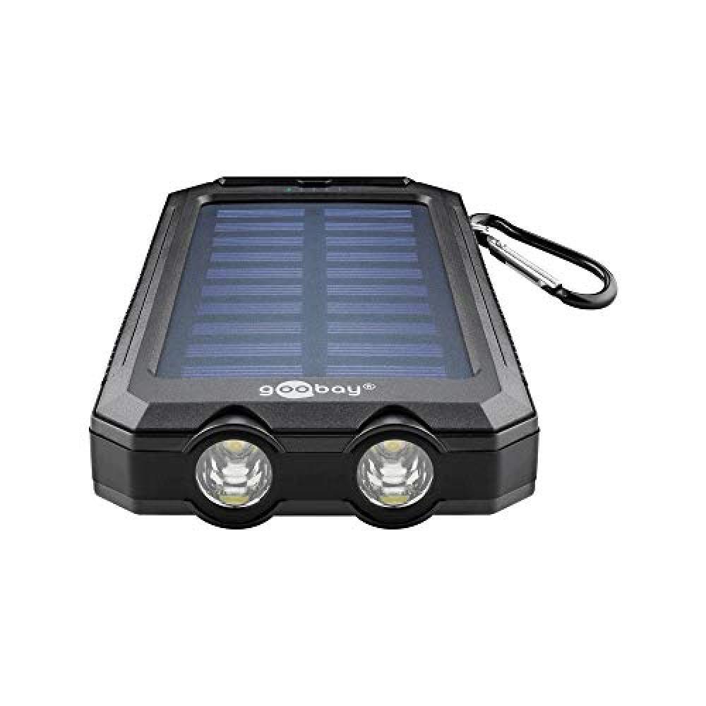 (TG. 8000 mAh mit Solar) Goobay 49216 Outdoor Powerbank, 8 mAh - NUOVO