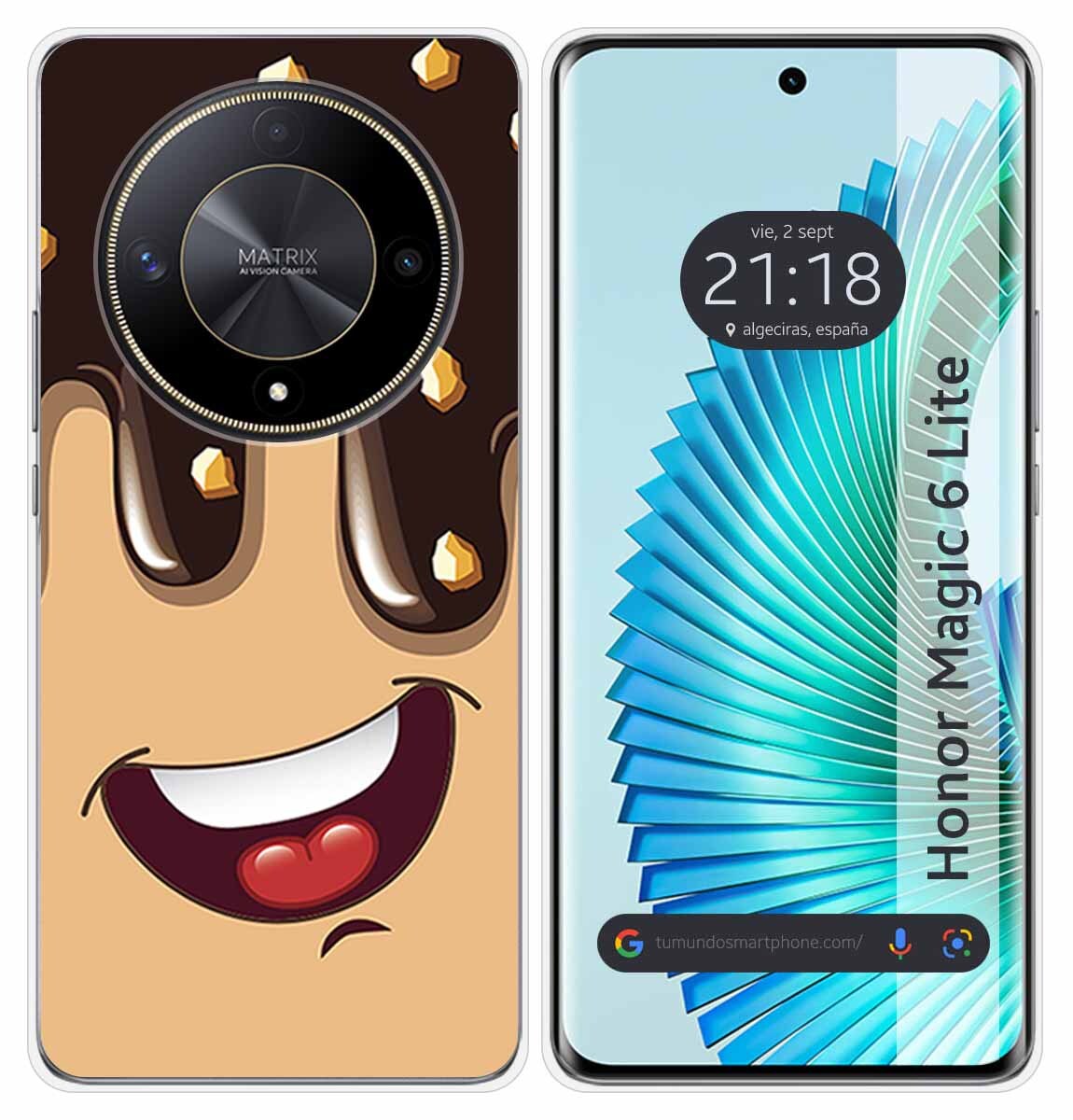 Cover Silicone per Huawei Honor Magic 6 Lite 5G Disegno Gelato Chocolate Disegno