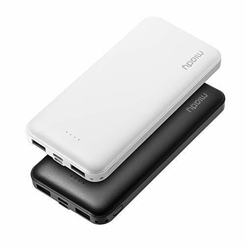 Miady 2 Pack Power Bank 10000 mAh,Caricatore Portatile, 2 Uscite USB, (Q3C)