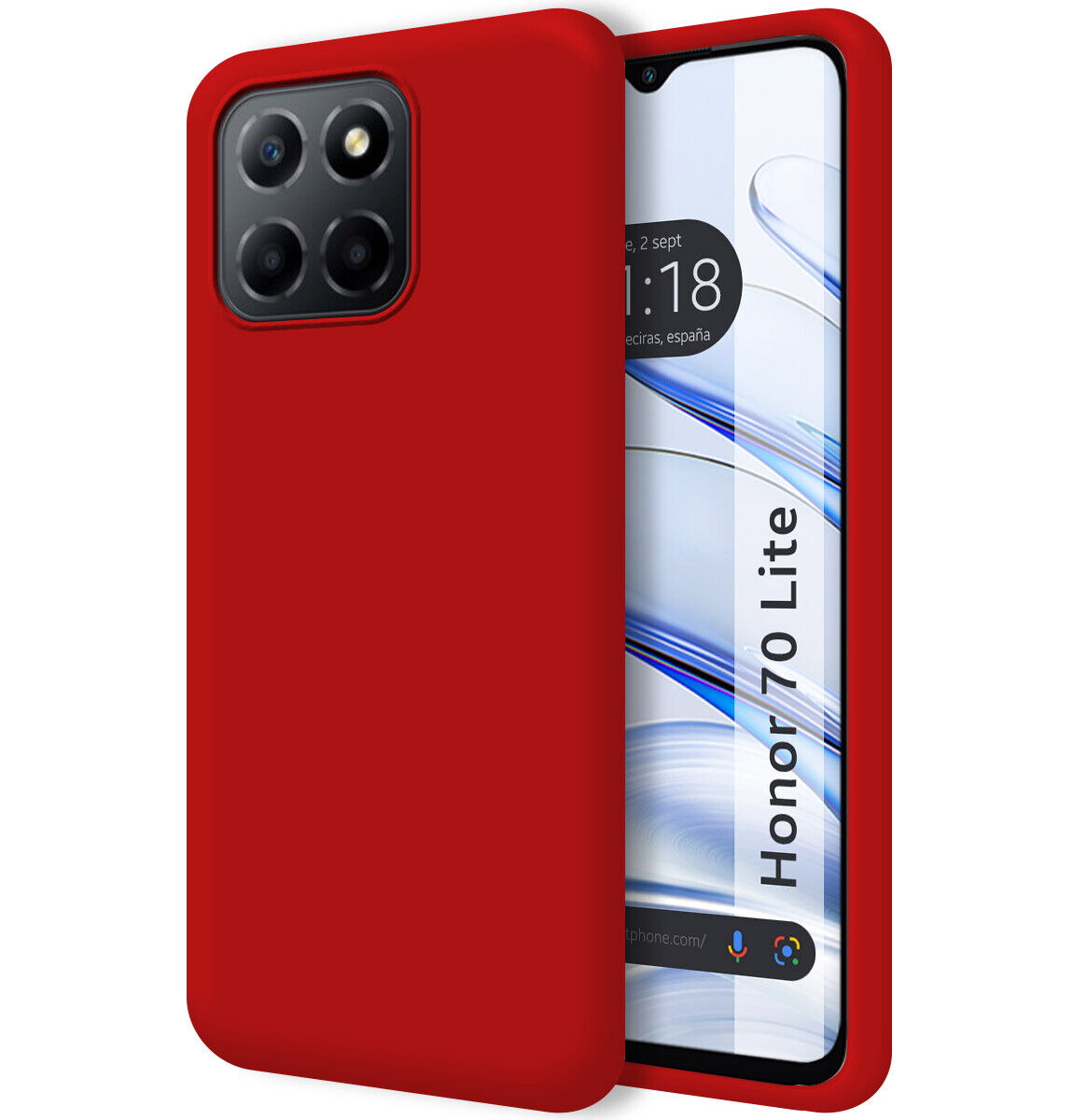 Cover Silicone Liquido Ultra Morbida per Huawei Honor 70 Lite 5G Colore Rossa