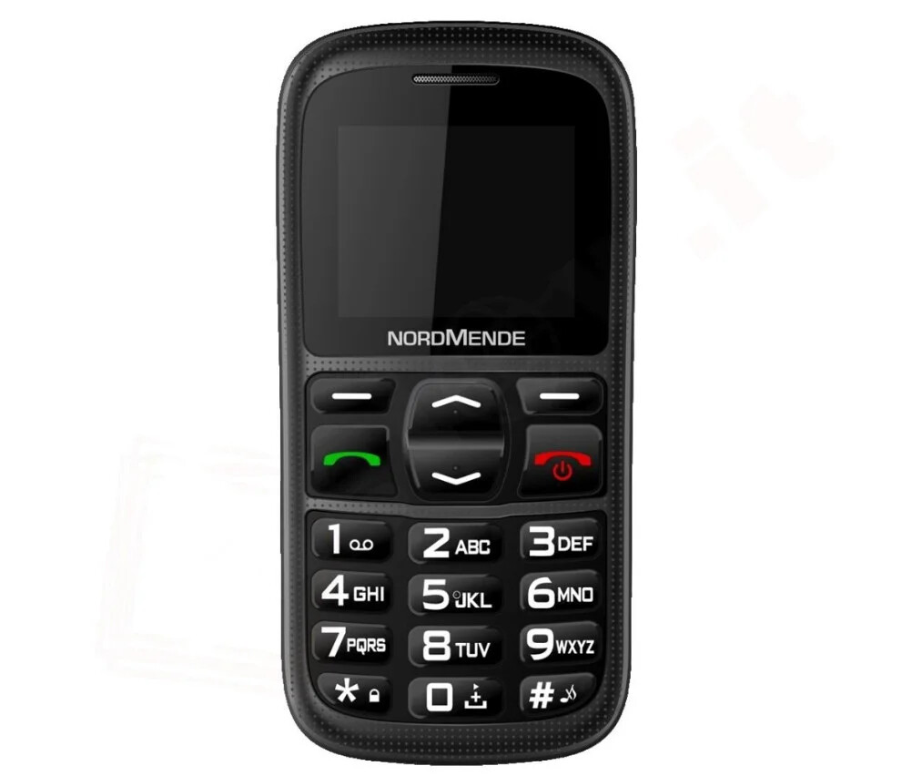 Nordmende Cellulare per Anziani BIG50S, Telefono Nero con Tasti Grandi GSM Bluet