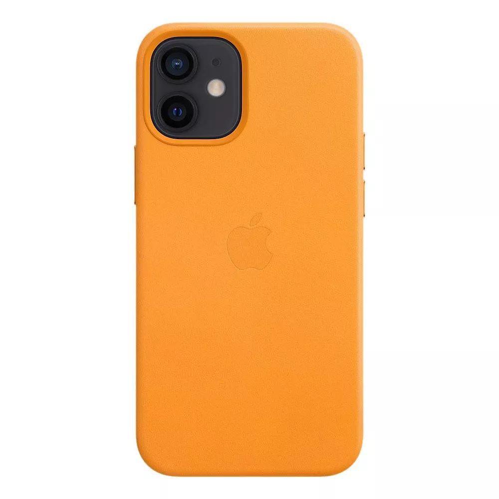 Originale Apple IPHONE 12 Mini Pelle Custodia Con Magsafe - California Poppy-