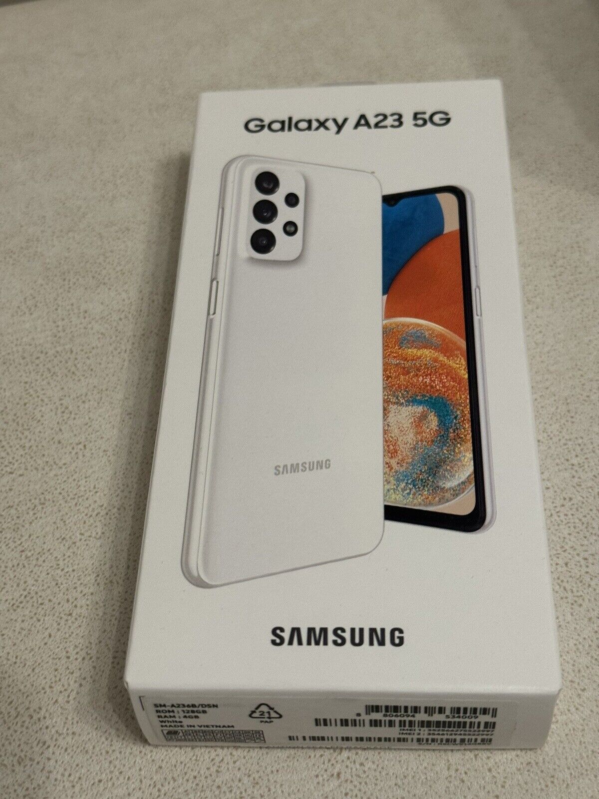 SAMSUNG GALAXY A23 5G OCTACORE  6,6" 1,8GHZ 4GB RAM 128GB ROM Bianco
