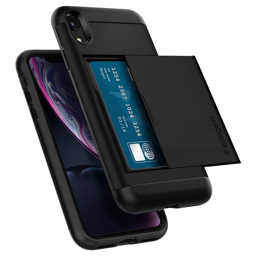 Spigen Cover Slim Armor CS Compatibile con iPhone XR - Nero