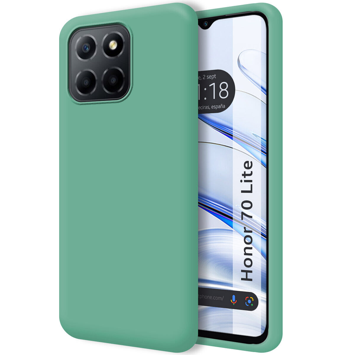Cover Silicone Liquido Ultra Morbida per Huawei Honor 70 Lite 5G Colore Verde