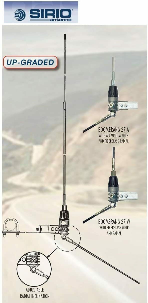 SIRIO NEW BOOMERANG 27A - ANTENNA CB 27 MHZ DA BALCONE