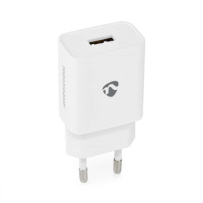 ALIMENTATORE USB NEDIS WCHAU242AWT DA PARETE  2,4 A COLORE BIANCO