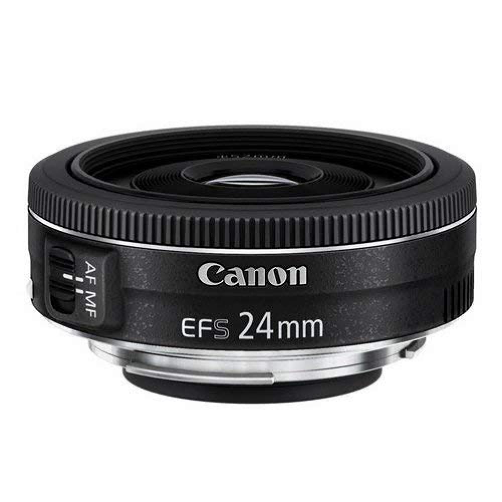 Canon Obiettivo Pancake EF-S 24 mm F/2.8 STM, per camere APS-C, Nero/Antracite -