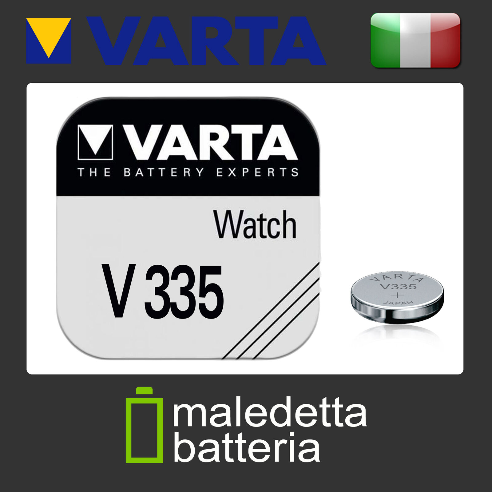 335 VARTA V335 Batteria a Bottone SR512 D335 280-68 SB-AB Pila