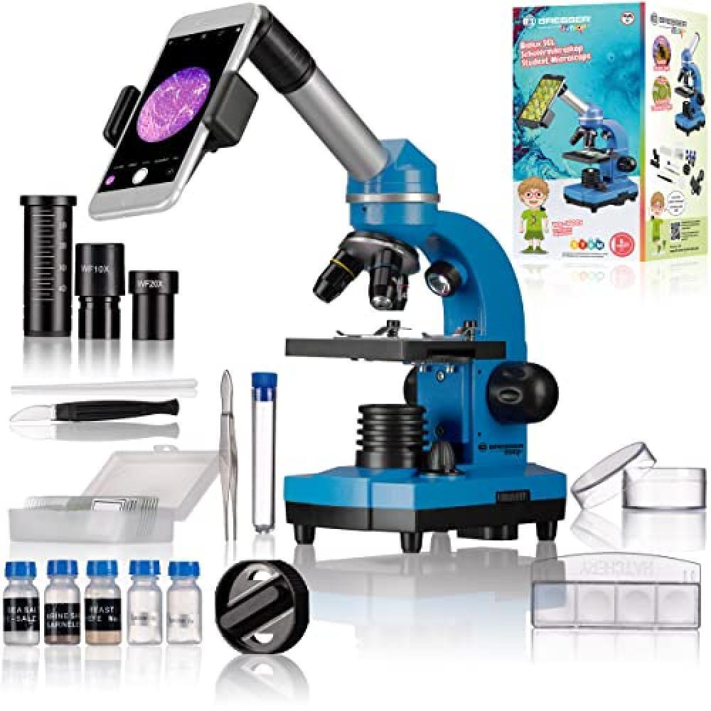 Bresse Junior microscopio per studenti Biolux Sel con supporto per smartphone, a