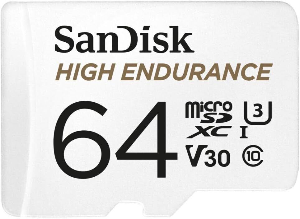 SanDisk HIGH ENDURANCE Video Monitoring for Dashcams & Home 64 GB
