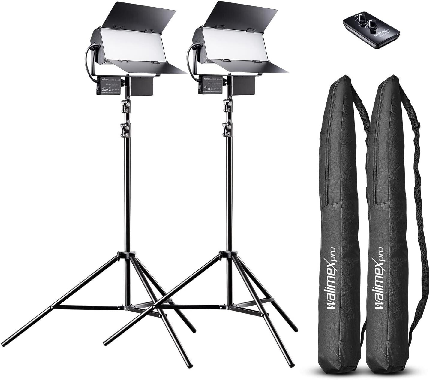 ✅ Walimex pro LED Sirius 160 Daylight Set da 2