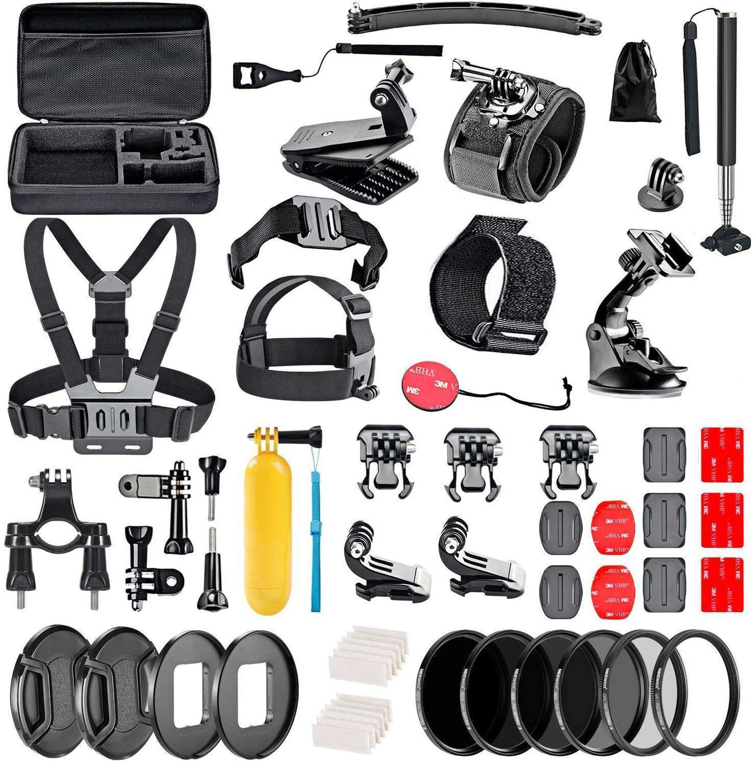 Navitech 60-in-1 Action Camera Kit For SJCAM SJ60 Dual Screen Action Camera