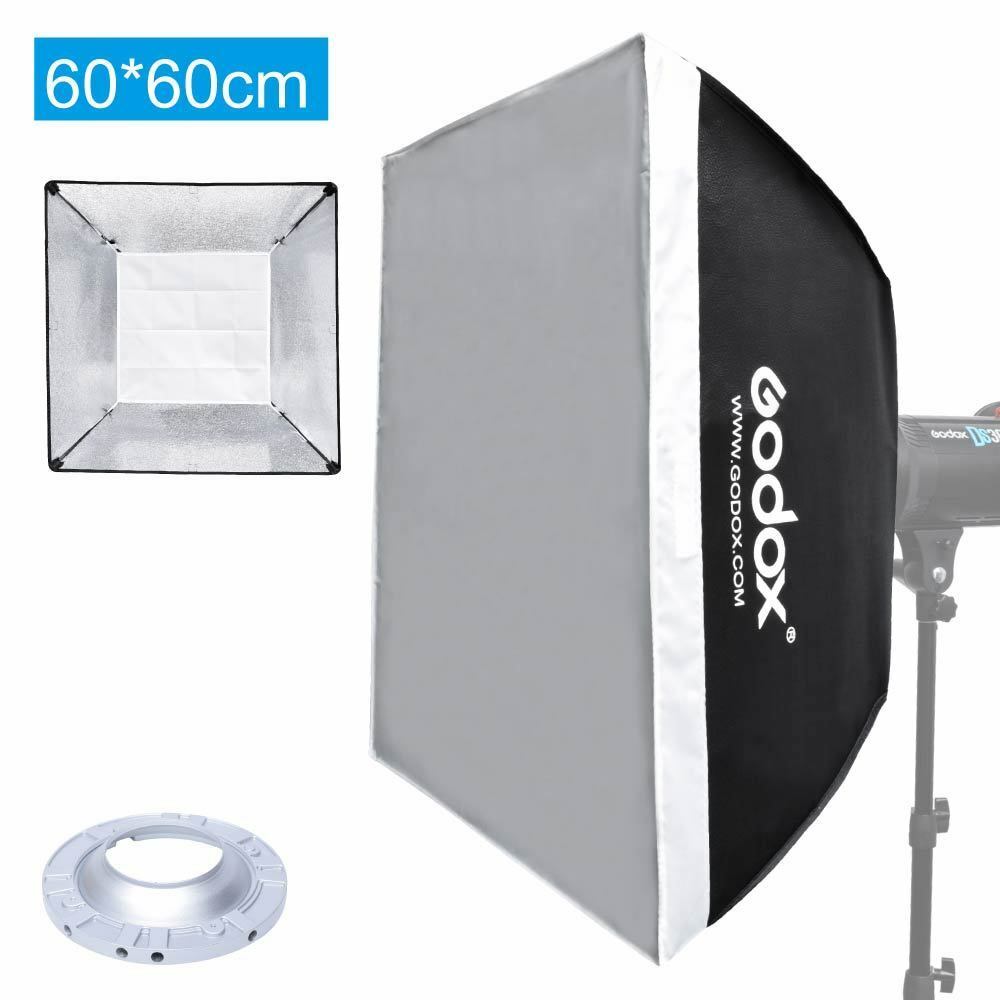 Godox Softbox bank 60 x 60 cm speed ring attacco bowens