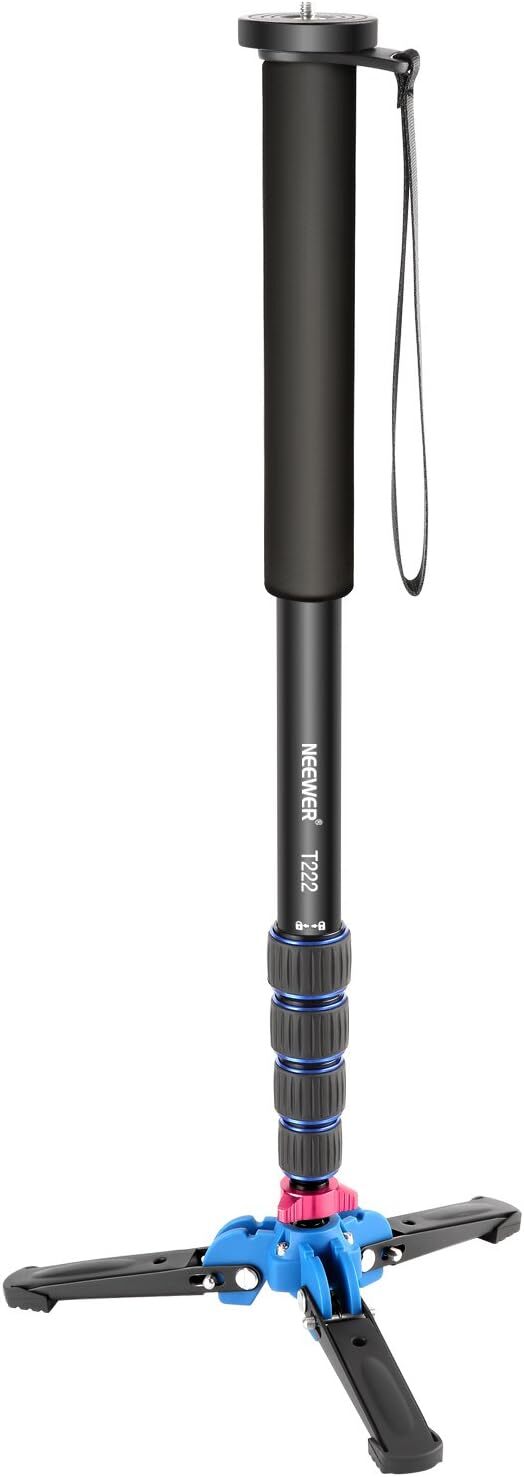 Neewer Monopiede estensibile per fotocamera con base di supporto rimovibile...