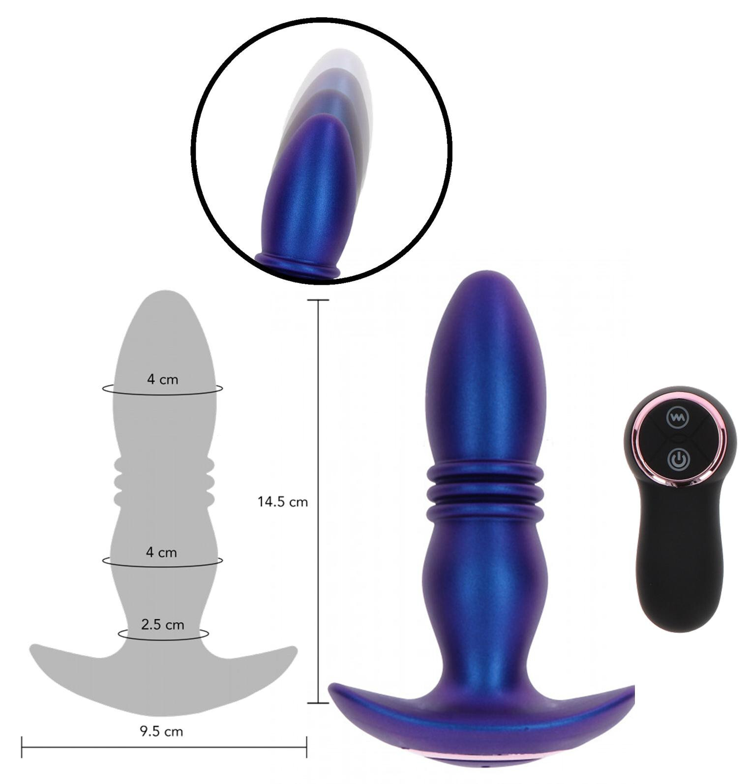 Vibratore anale in silicone butt plug dilatatore vibrante dildo indossabile sex