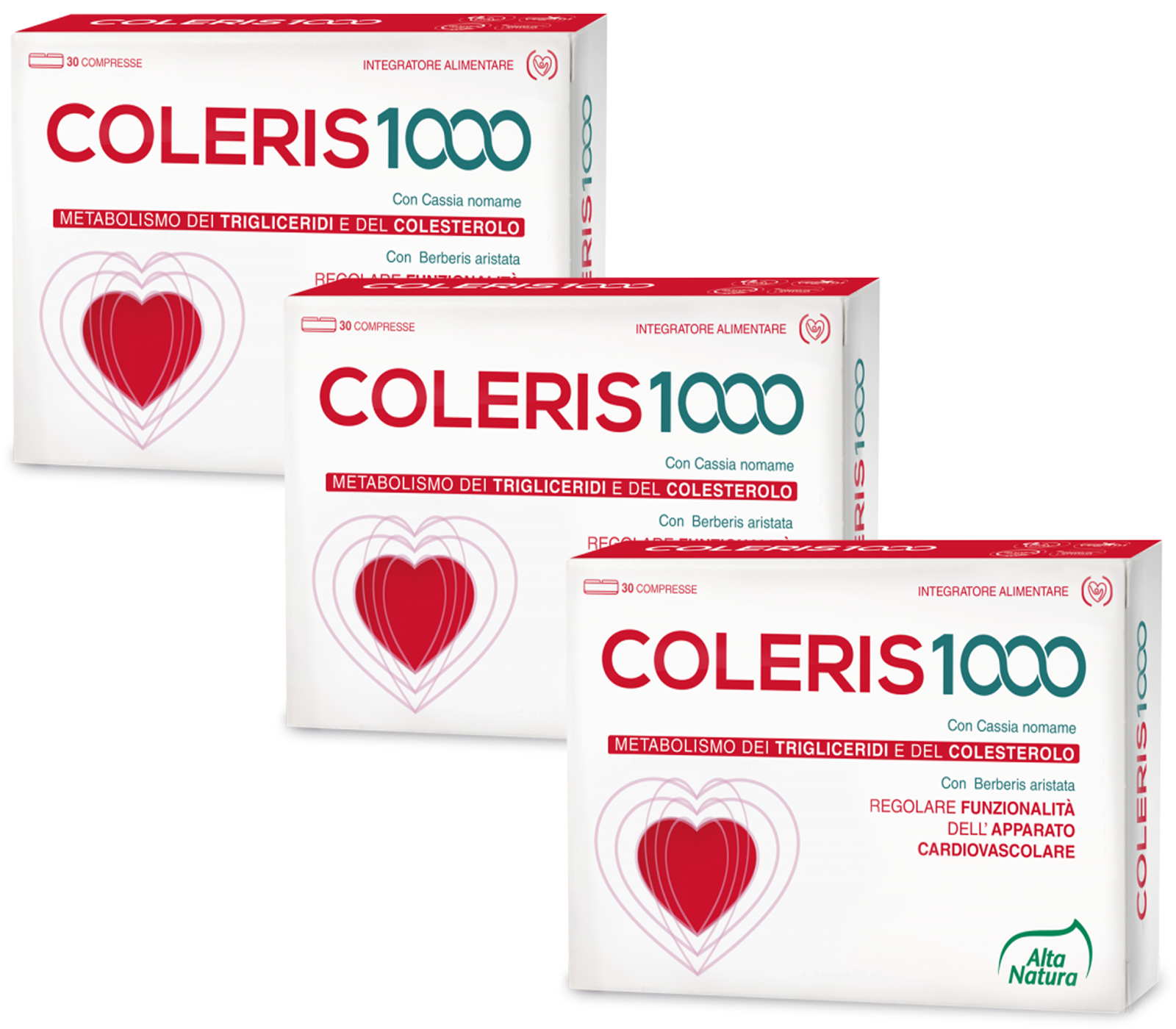 Alta Natura Coleris 1000 3X30 cpr Controllo triglicerdi e colesterolo